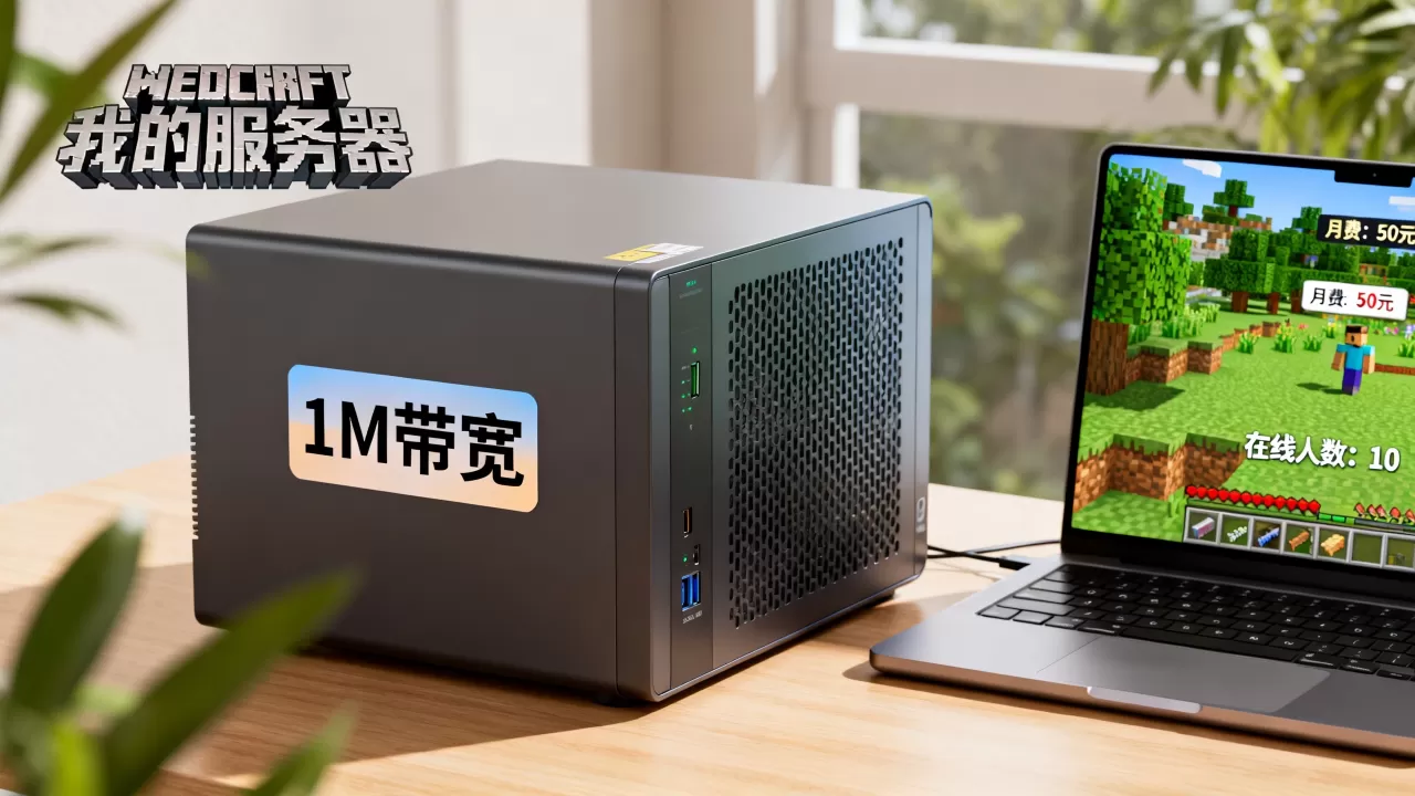我的世界1m带宽能开多少人的服务器，多少钱