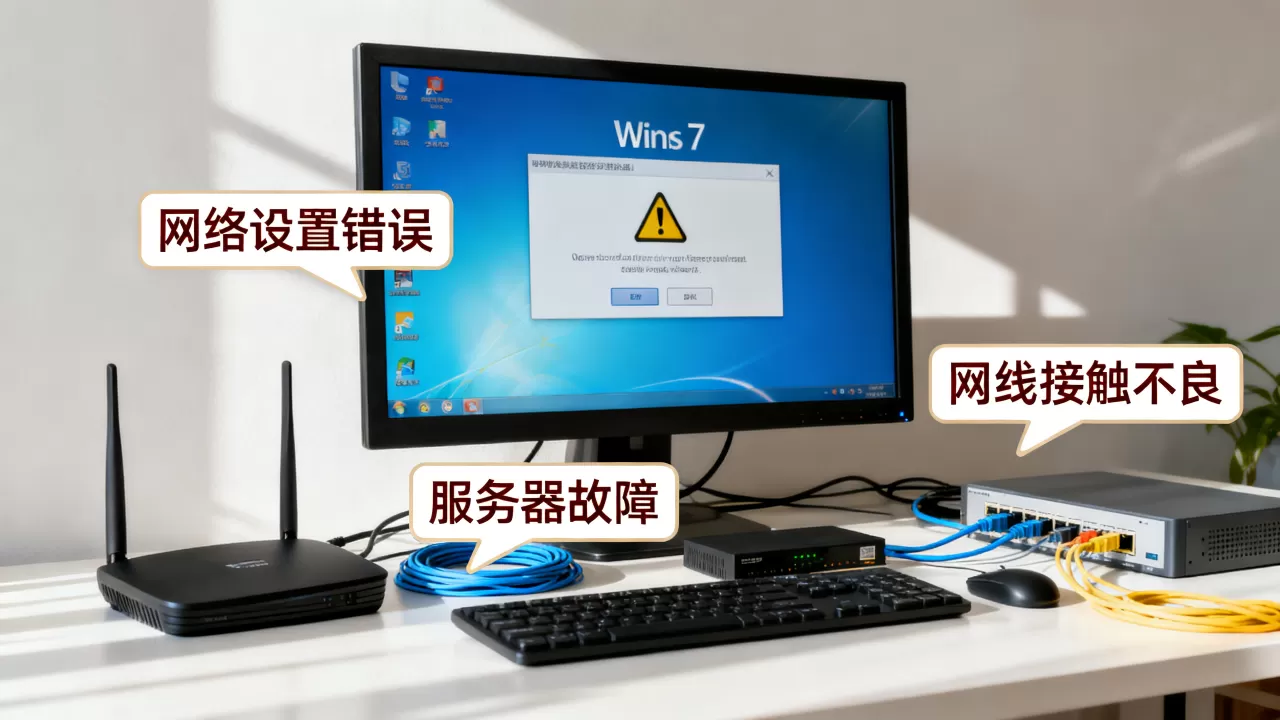Win7新系统连接网络服务器失败怎么办，原因是什么？