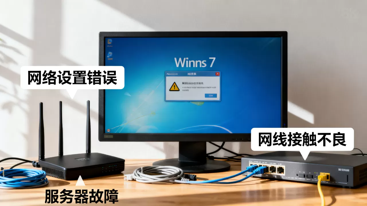 Win7新系统连接网络服务器失败怎么办，原因是什么？