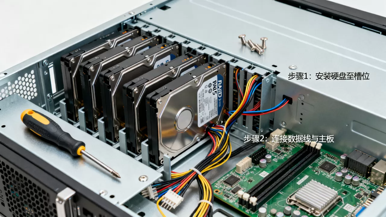 服务器如何配置RAID5，详细步骤是什么？