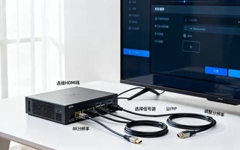 服务器主机连电视怎么设置，需要什么线材？