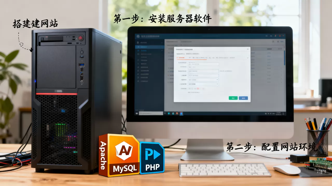 服务器搭建网站教程如何操作，需要什么软件