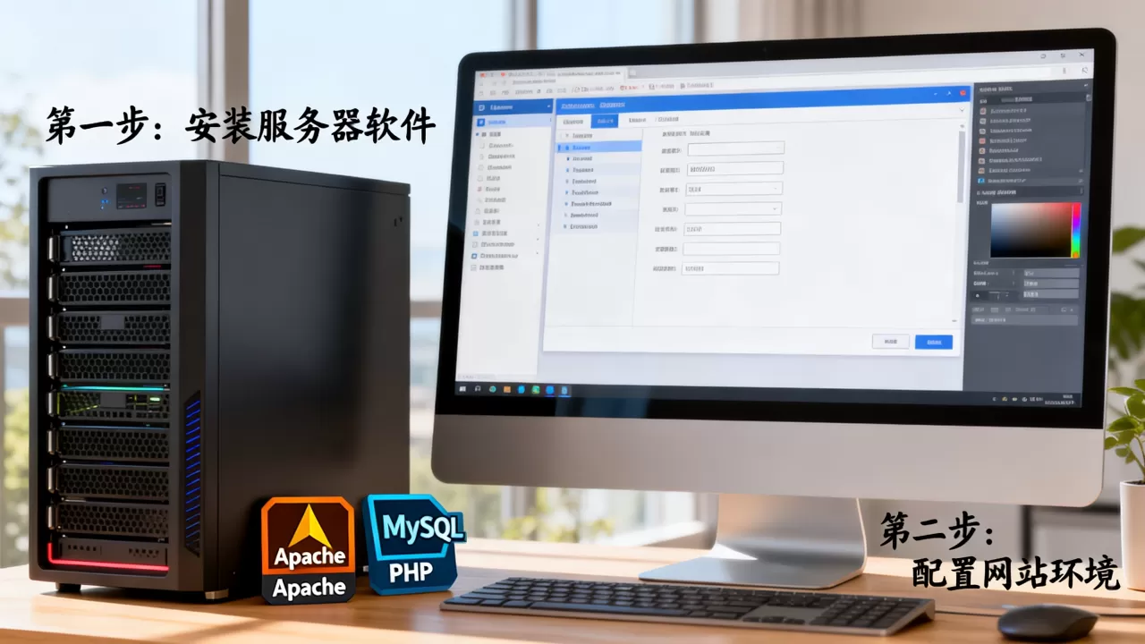 服务器搭建网站教程如何操作，需要什么软件
