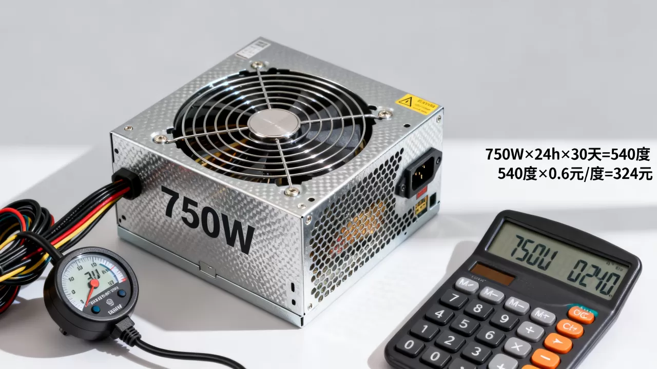 服务器750w电源一个月耗电多少?,电费怎么算? 服务器750w电源一个月耗电多少?,电费怎么算?