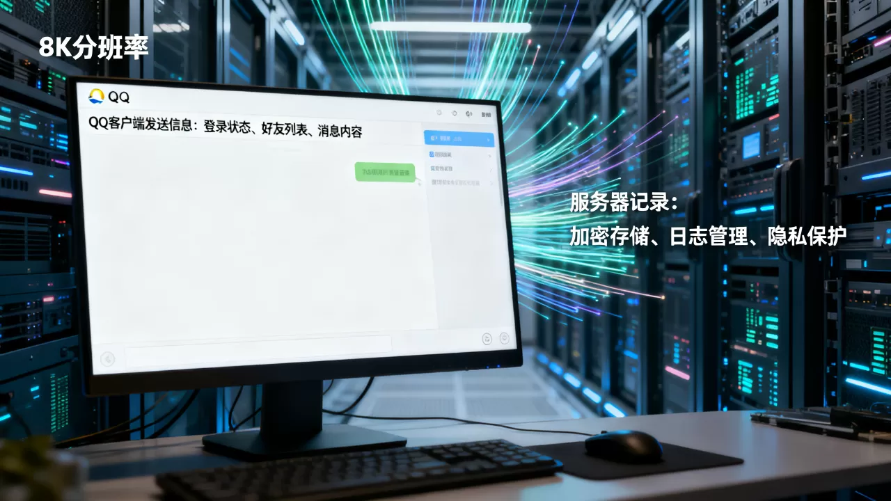 QQ客户端向服务器发送哪些信息，QQ聊天记录会被服务器记录吗