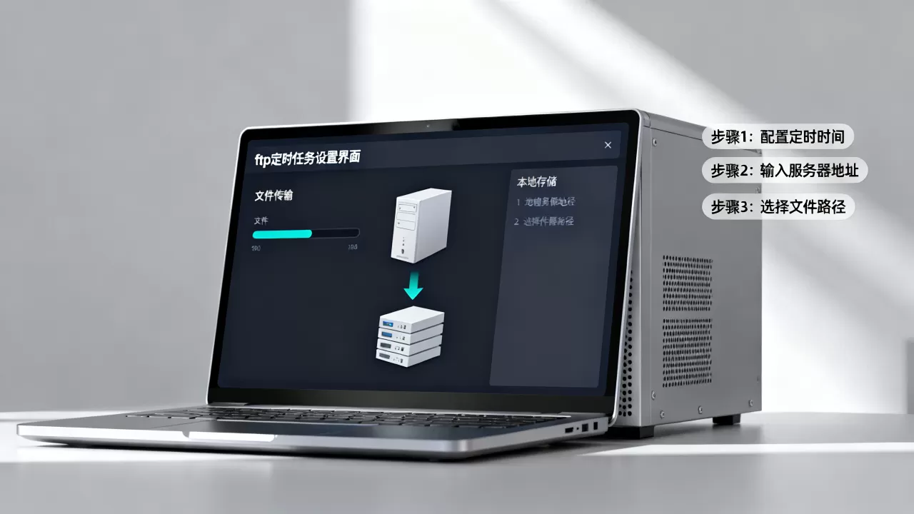 ftp定时从服务器取文件如何实现，步骤是什么