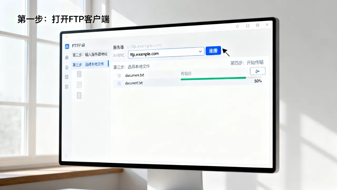 FTP文件怎么上传到服务器,具体步骤是什么？