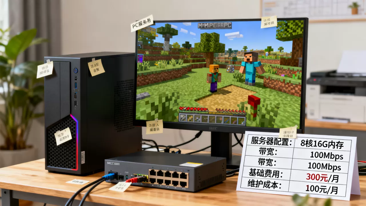 开一个MC我的世界PC服务器多少钱？，贵不贵？