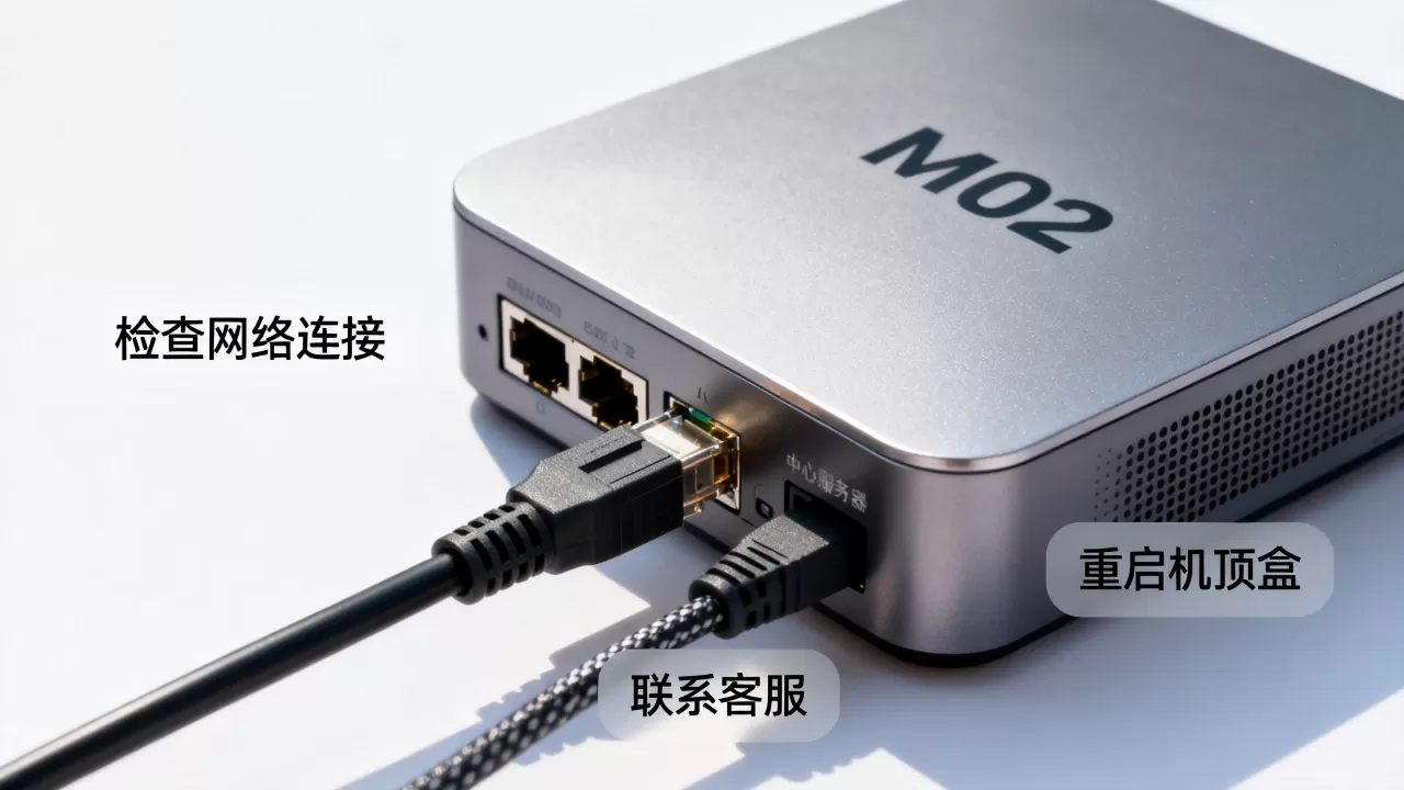 M02机顶盒中心服务器连接异常怎么解决，是什么原因？