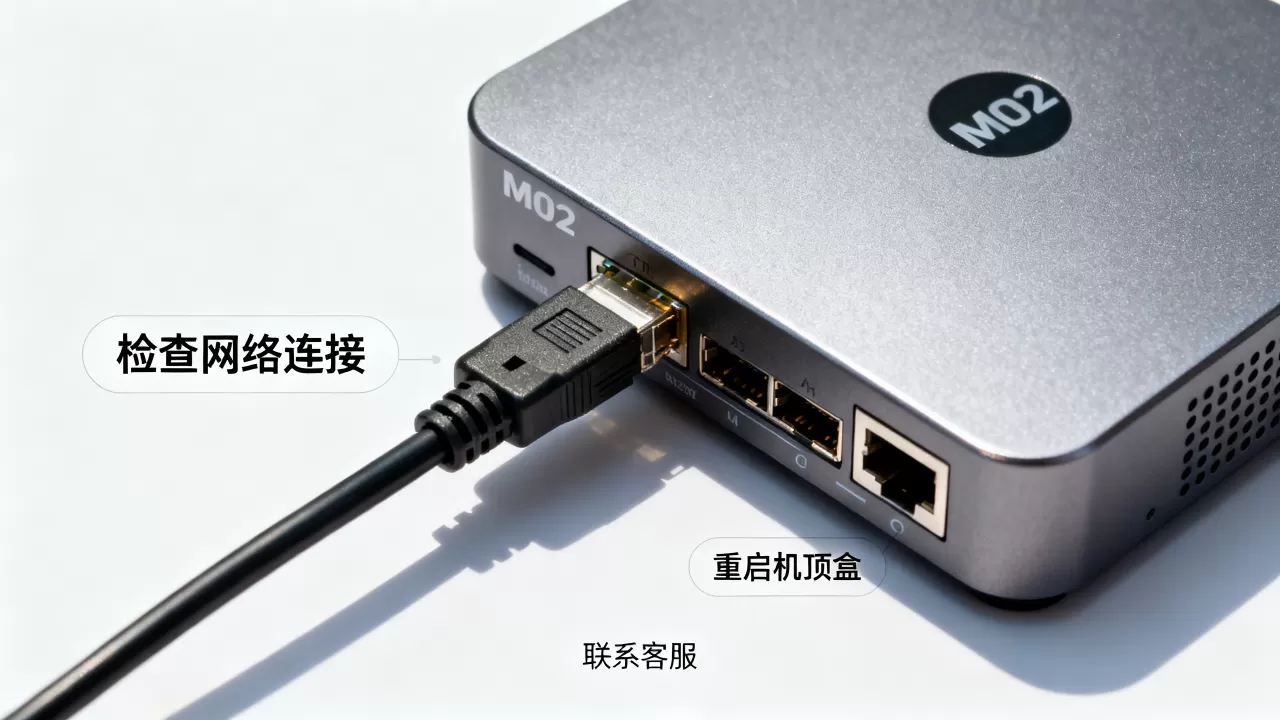 M02机顶盒中心服务器连接异常怎么解决，是什么原因？