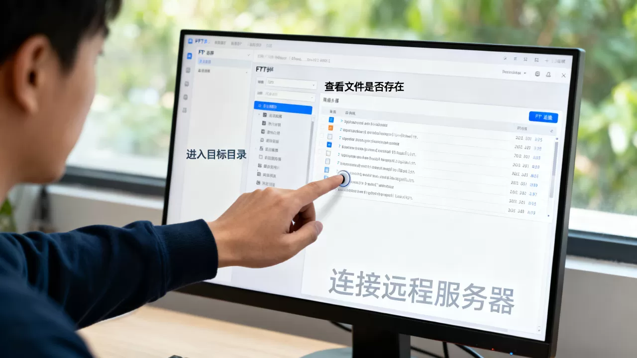 FTP如何查看远程服务器文件是否存在？，具体怎么操作
