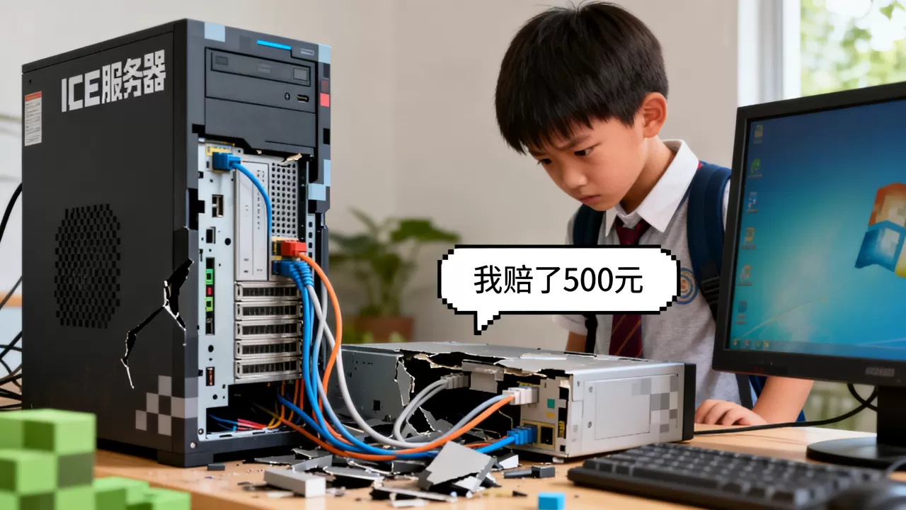 我的世界ice服务器被炸,小学生赔了多少钱?,怎么回事? 我的世界ice服务器被炸,小学生赔了多少钱?,怎么回事?