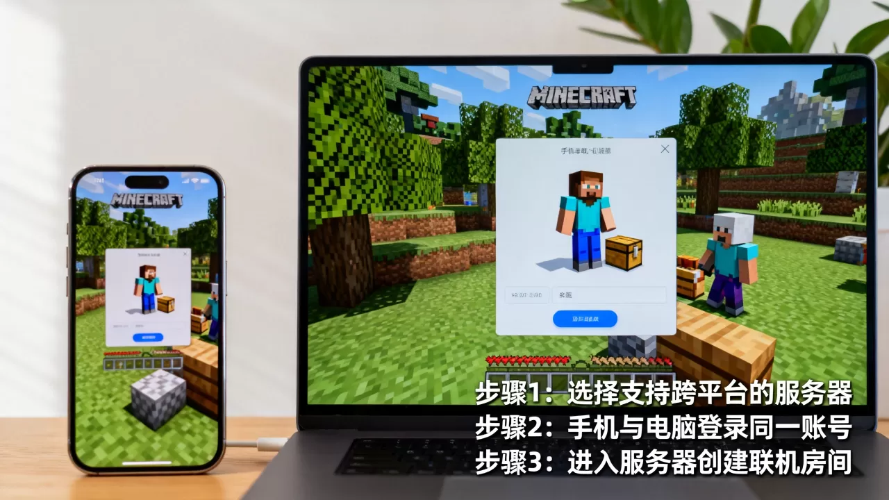 我的世界哪些服务器可以手游端游联机，怎么联机