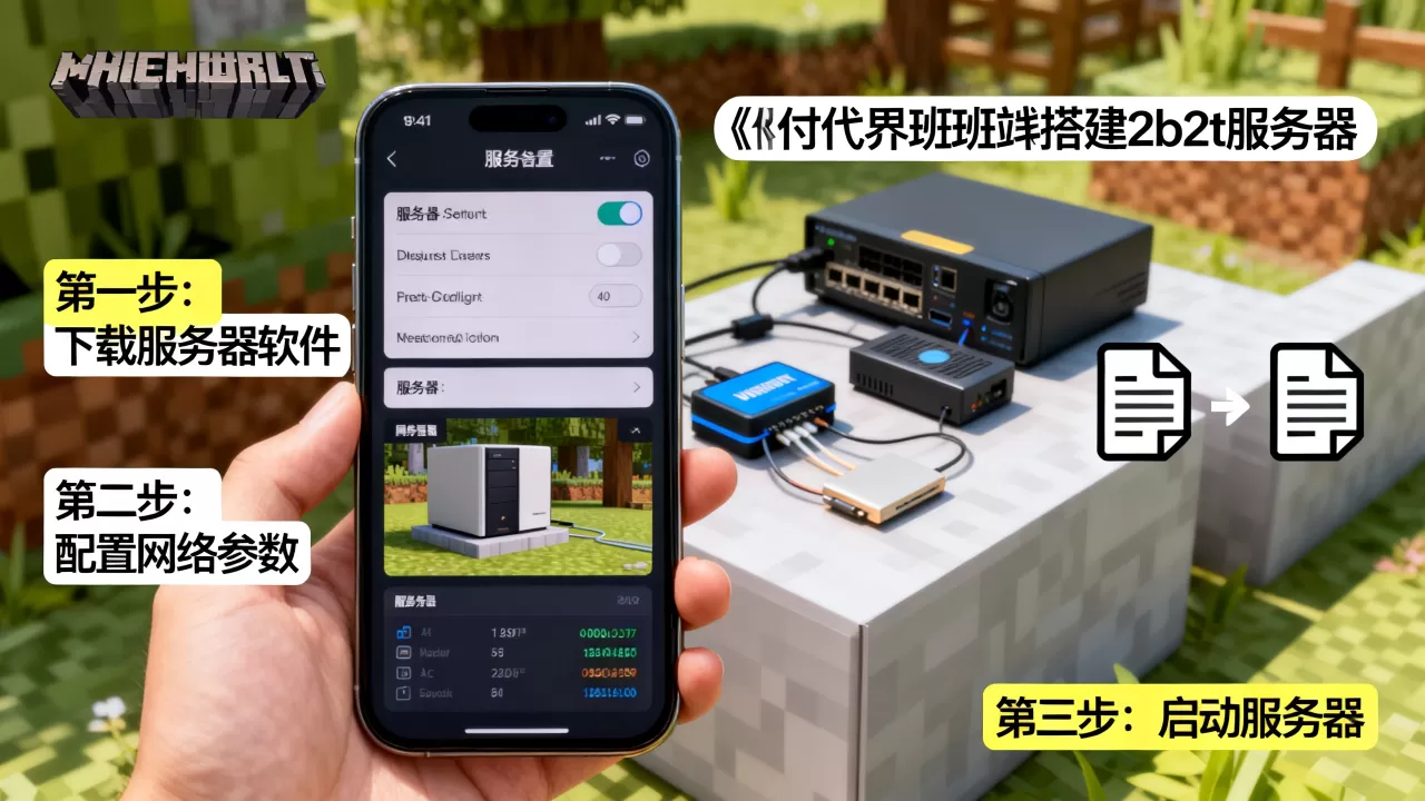 我的世界手机版如何搭建2b2t服务器，具体步骤是什么？