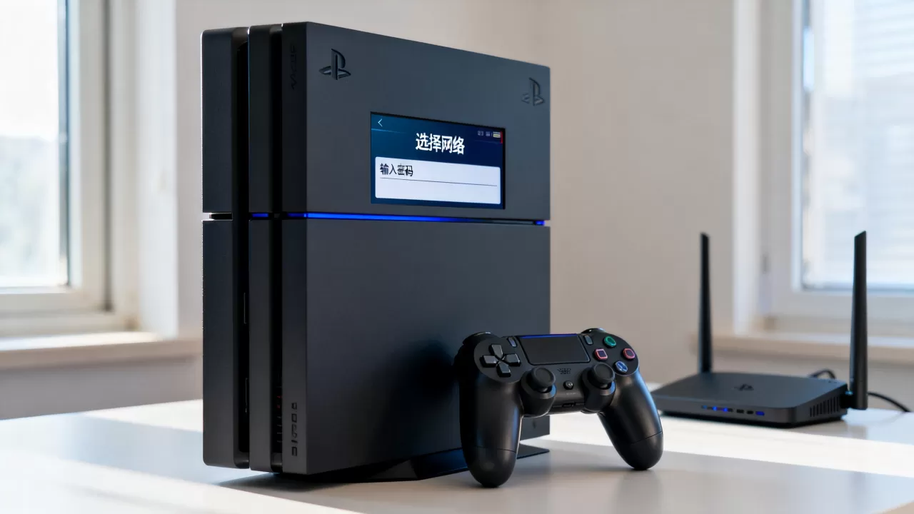 PS4怎么连接有密码的网络连接服务器，如何设置？