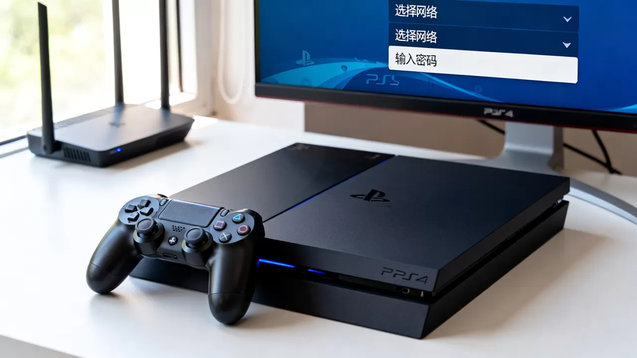PS4怎么连接有密码的网络连接服务器，如何设置？