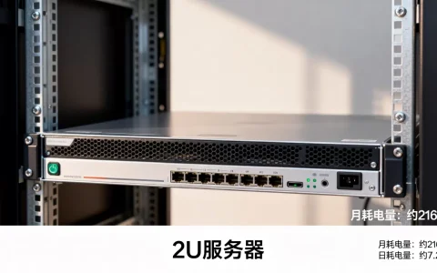 一台2U服务器一个月耗电多少，一天多少度电
