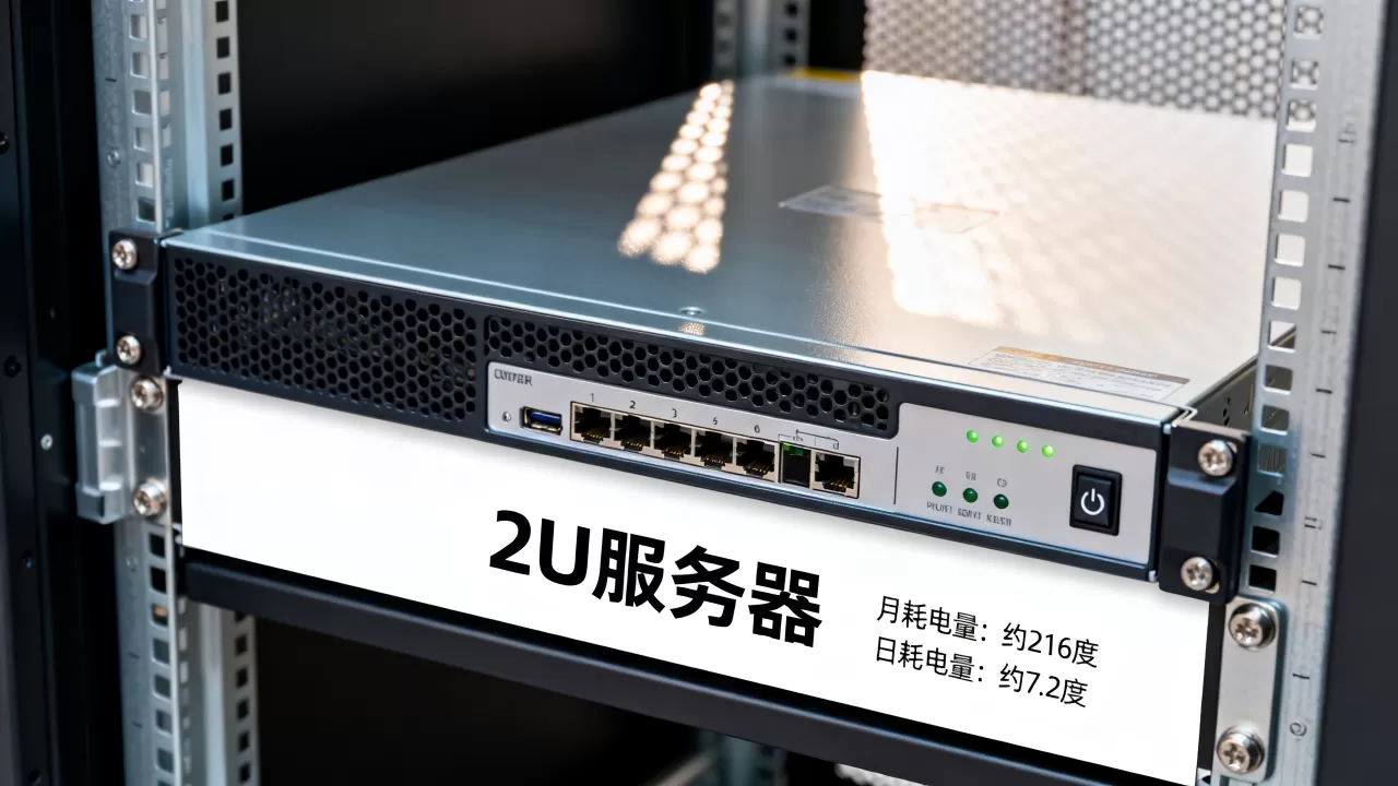 一台2U服务器一个月耗电多少，一天多少度电