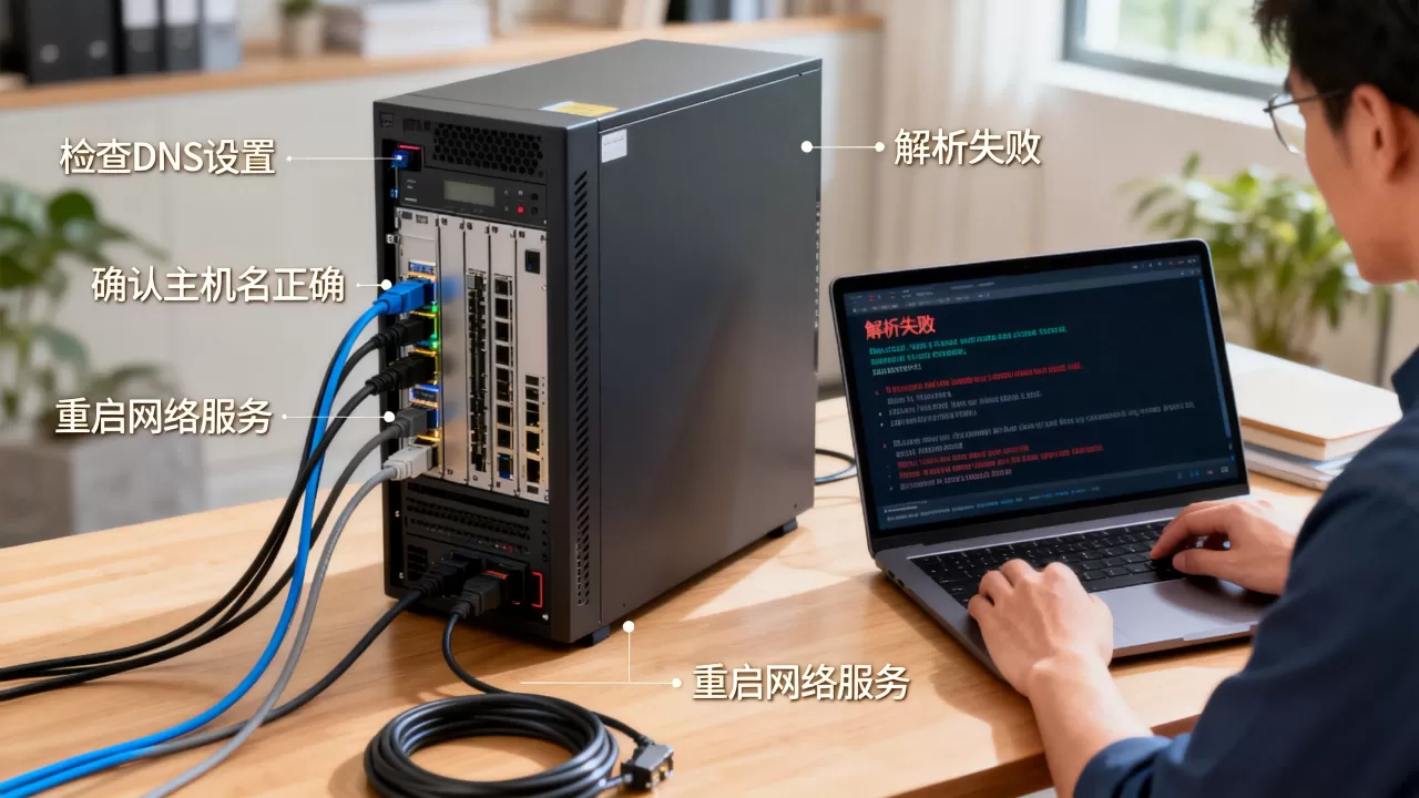 为什么服务器解析主机名失败，怎么解决？