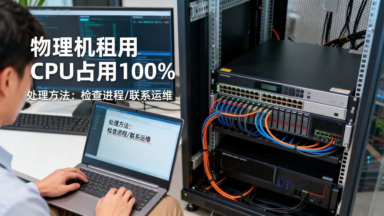 物理机租用CPU占用100%找谁处理，怎么办？