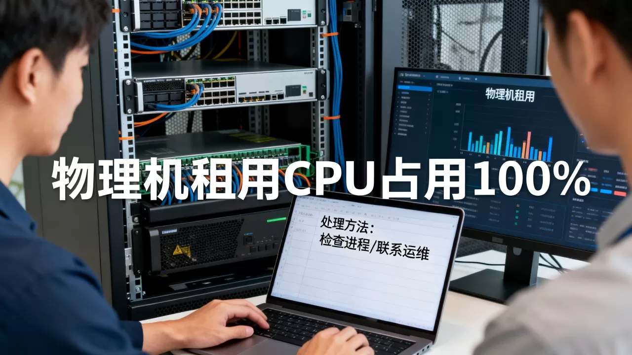 物理机租用CPU占用100%找谁处理，怎么办？