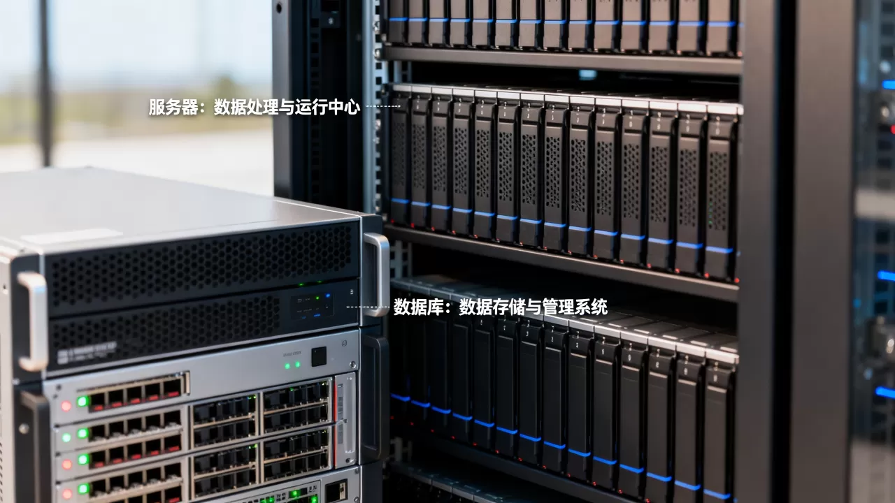 服务器与数据库之间的关系是什么，有什么区别？