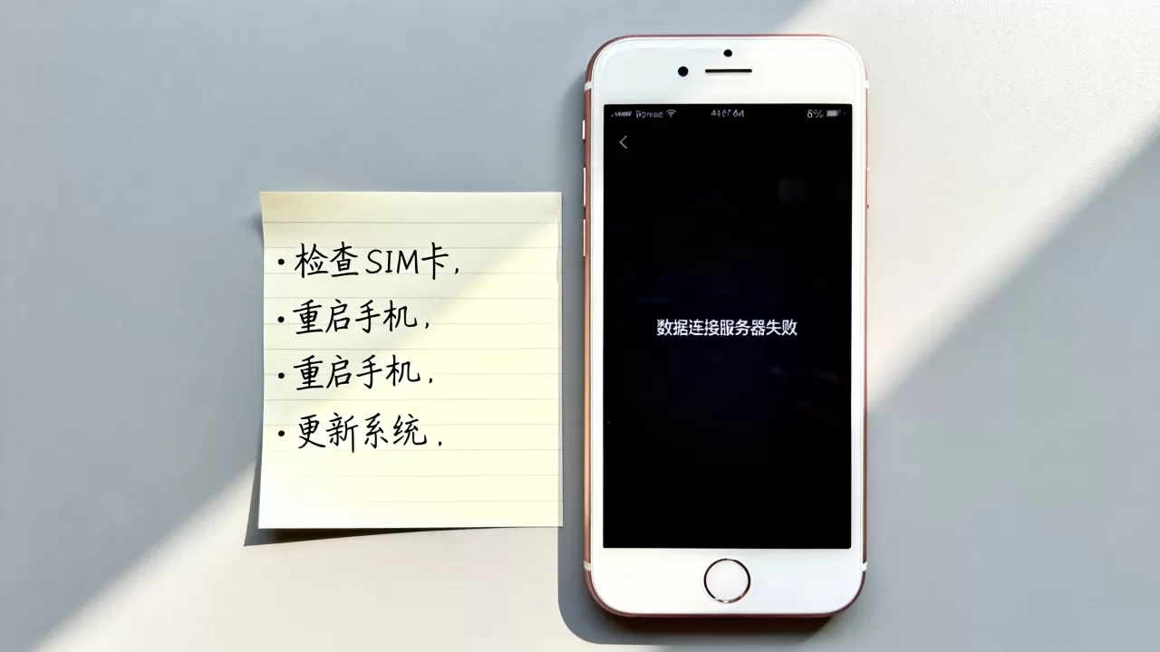 为什么苹果6s打开数据连接服务器失败，如何解决
