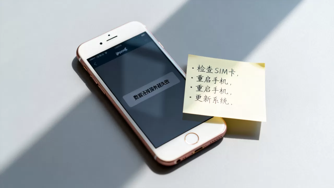 为什么苹果6s打开数据连接服务器失败，如何解决