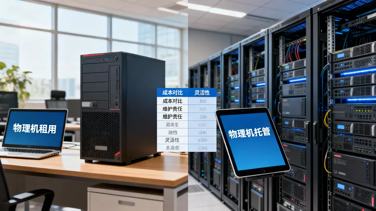 物理机租用和托管有什么本质区别，哪个更划算？