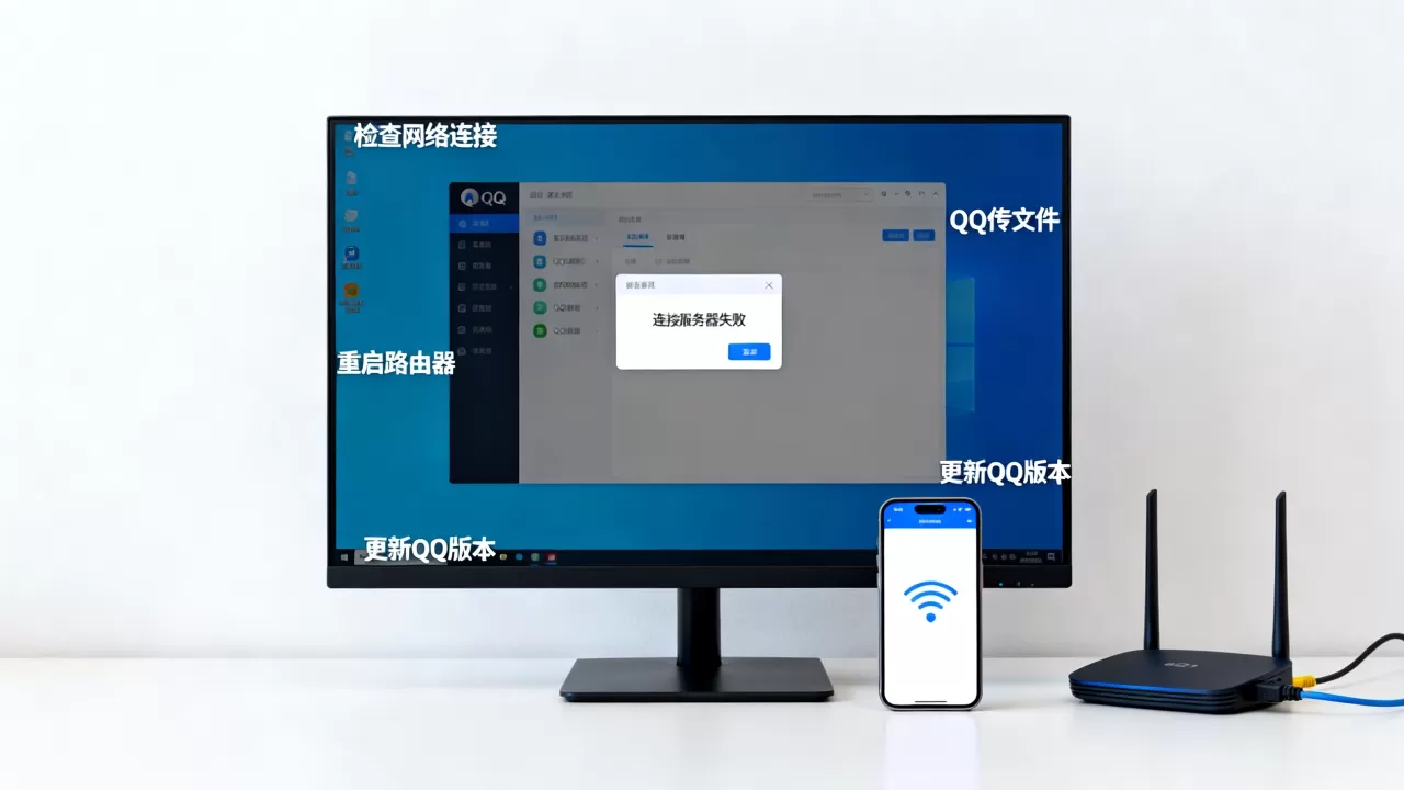 为什么QQ传文件一直在连接服务器失败,怎么解决? 为什么QQ传文件一直在连接服务器失败,怎么解决?