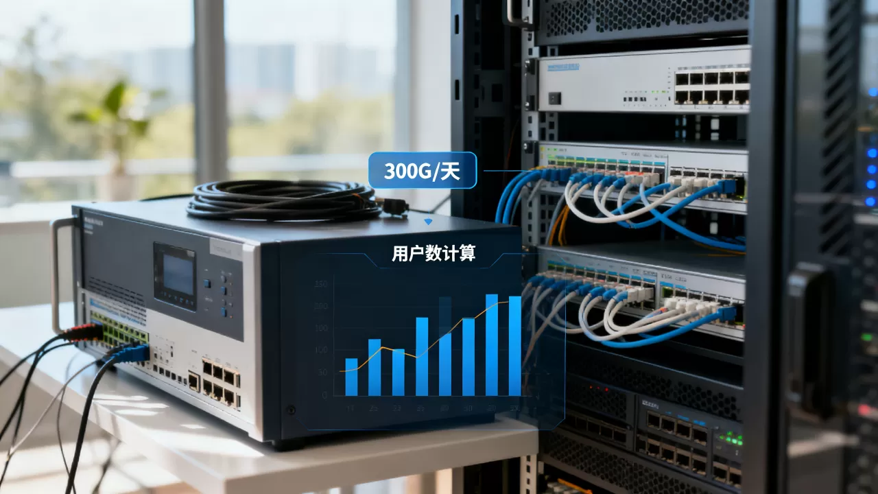 服务器一天300G流量能支持多少人？，怎么算？