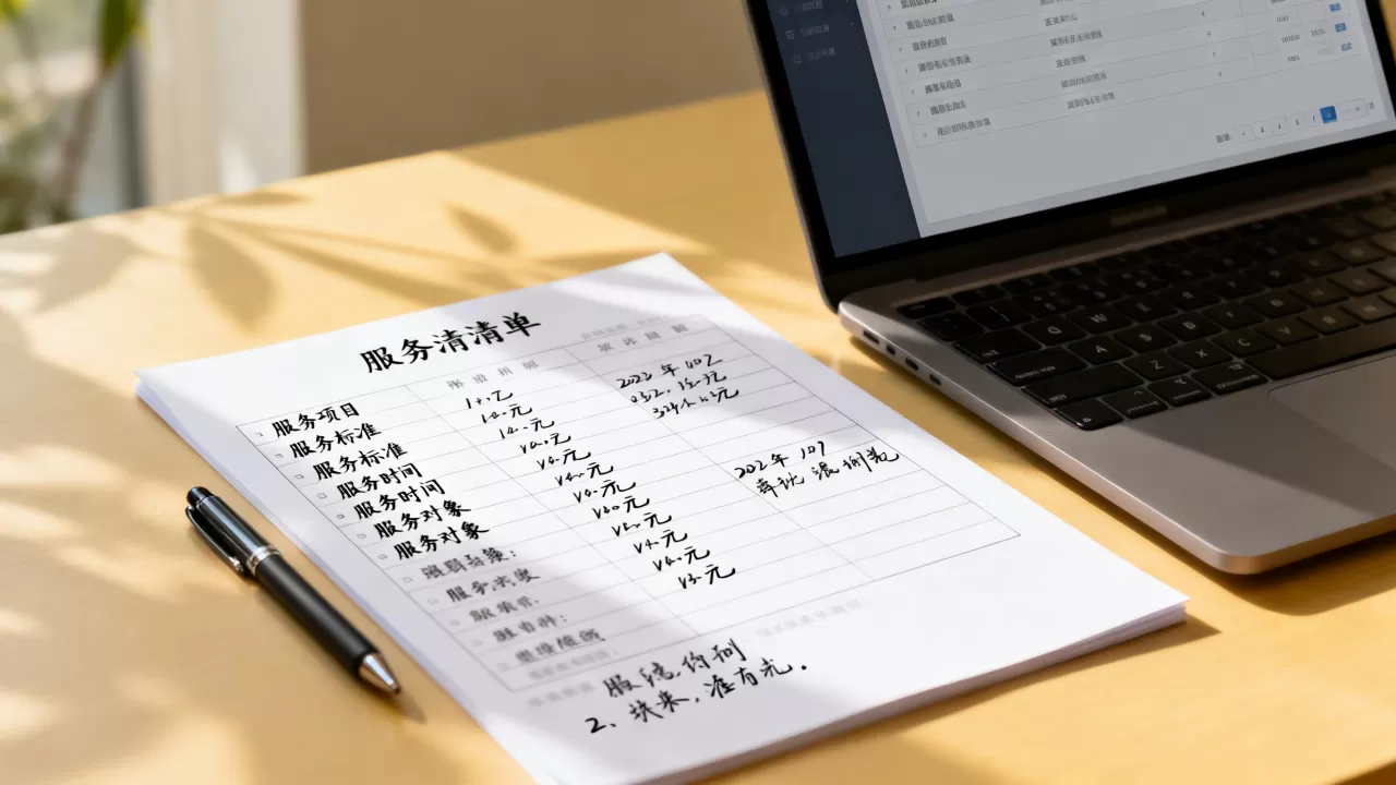 服务清单到底是什么东西？，如何制作一份服务清单？