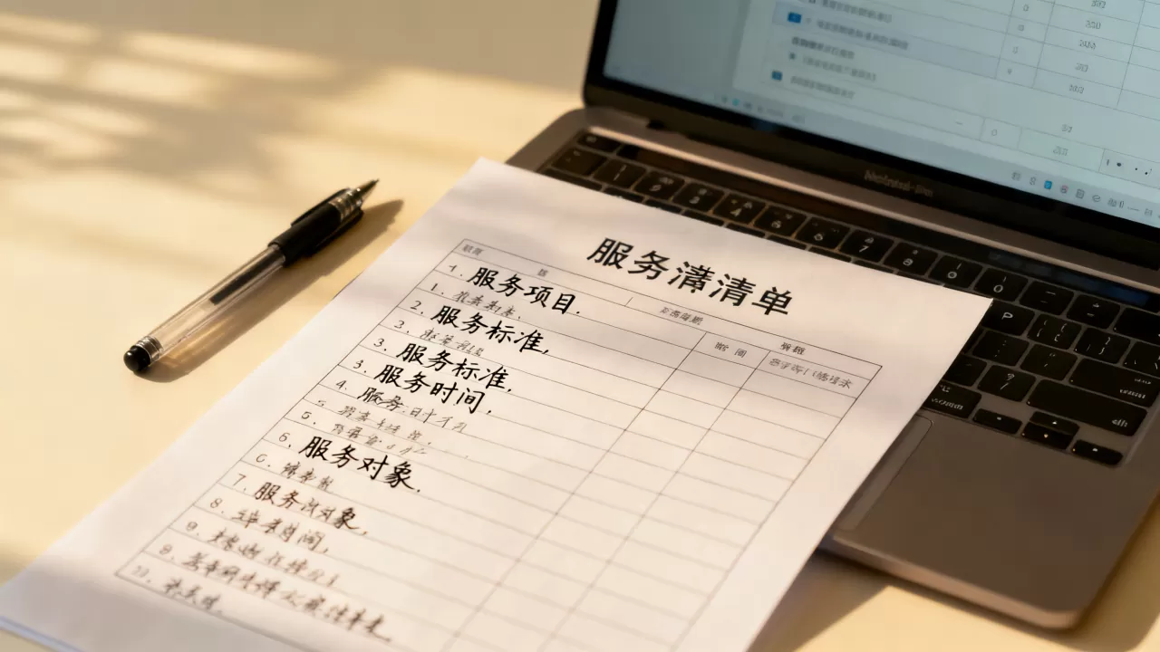 服务清单到底是什么东西？，如何制作一份服务清单？