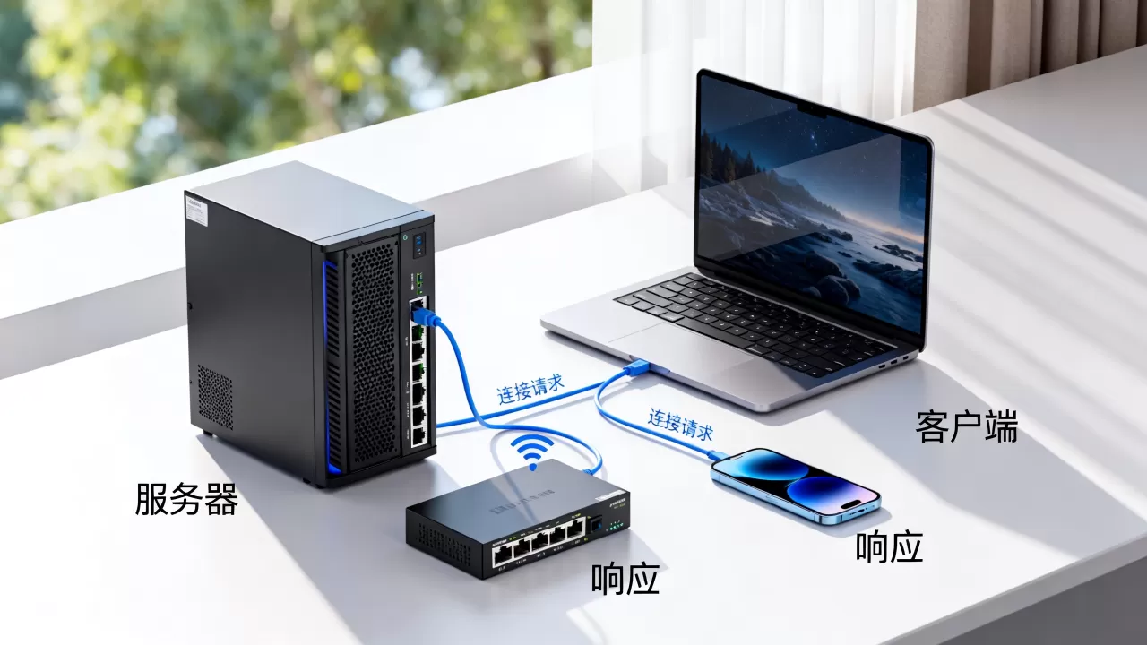 服务器和客户端到底是谁连接谁呢，怎么连接