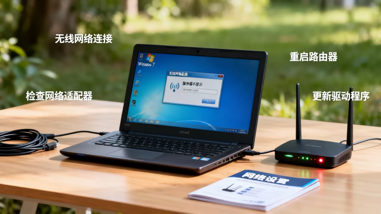 win7无线网络连接服务器不显示怎么办，怎么回事？