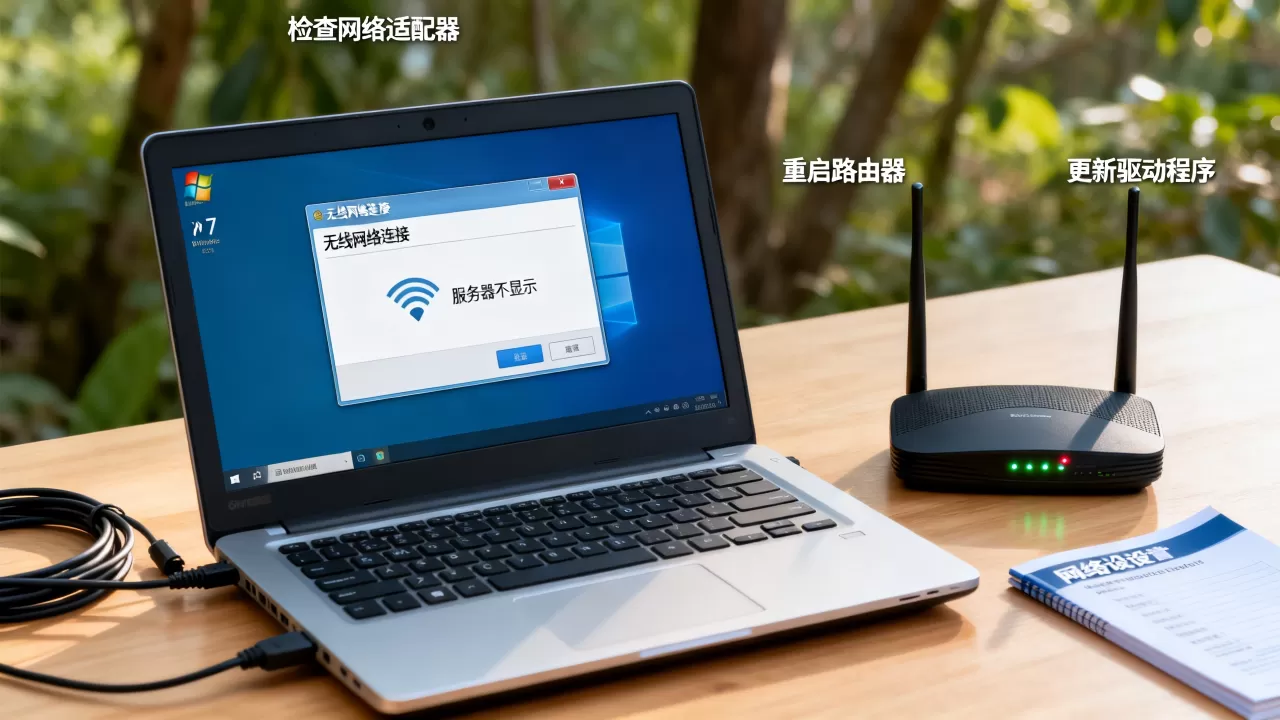 win7无线网络连接服务器不显示怎么办，怎么回事？