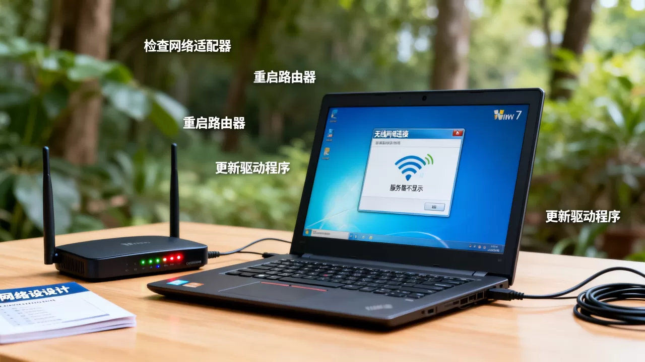 win7无线网络连接服务器不显示怎么办，怎么回事？