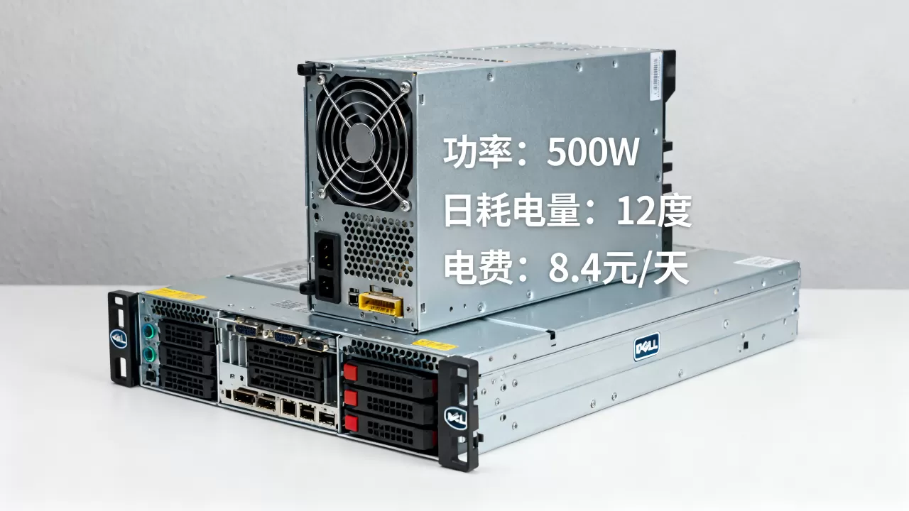戴尔r720服务器一天多少度电，电费多少？