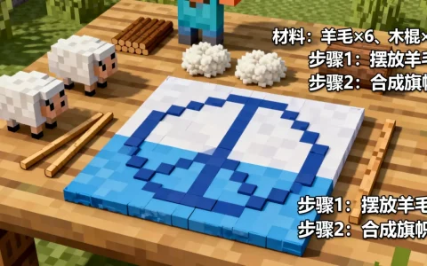 我的世界2b2t服务器和平旗帜怎么制作，需要什么材料