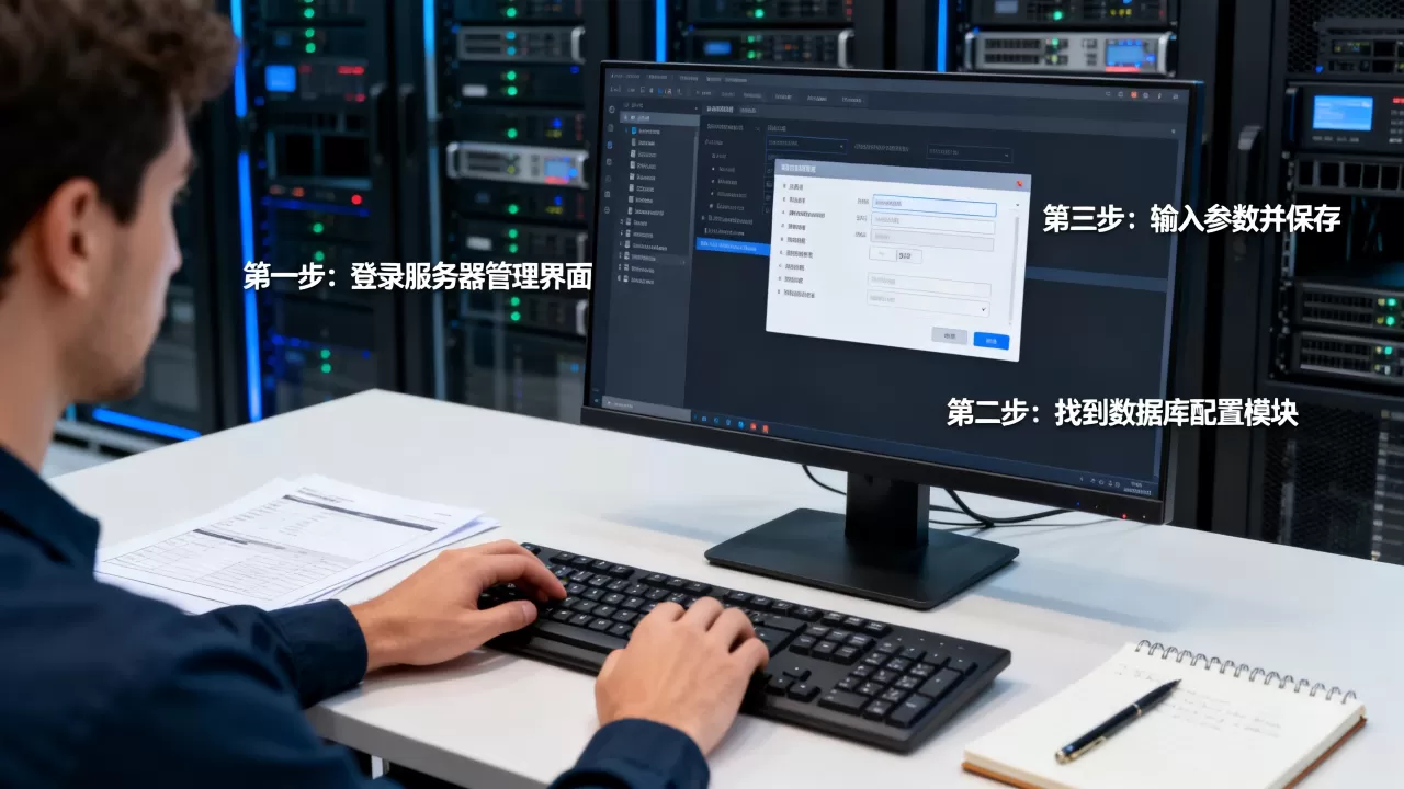 服务器端的数据库配置怎么找，具体步骤是什么