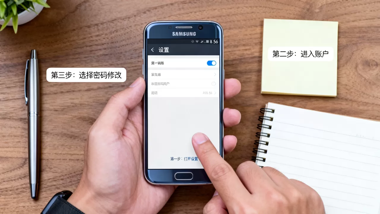 三星S6网络服务器密码怎么改？，密码修改步骤教程？