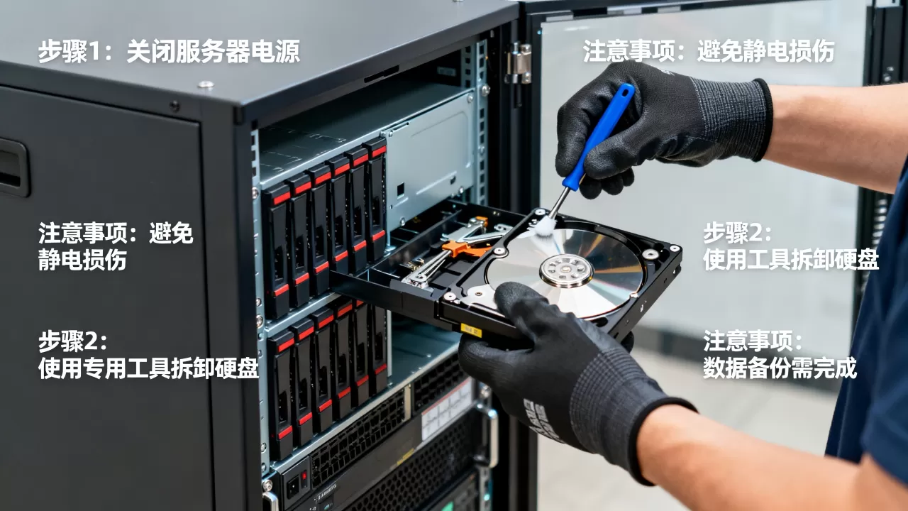 如何清理服务器磁盘，有哪些安全注意事项？
