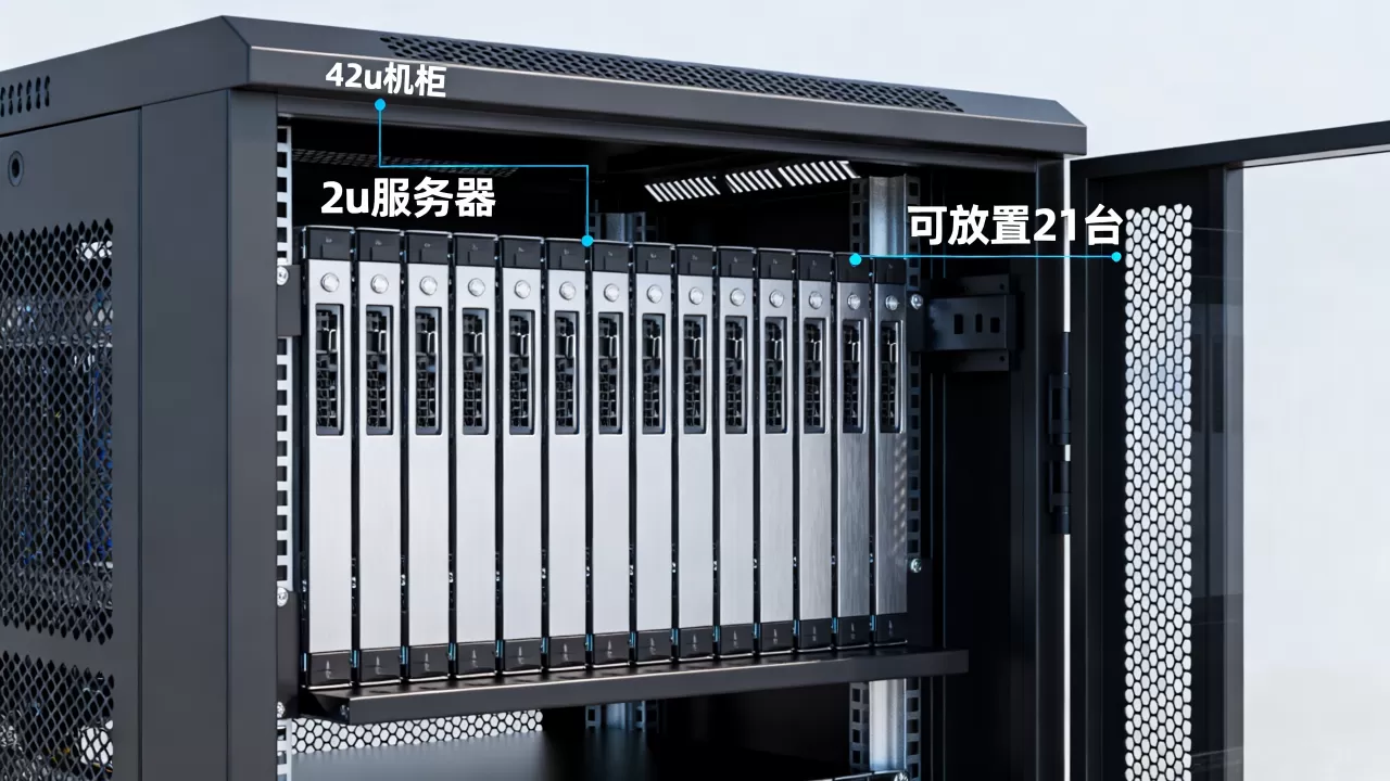 你知道42u机柜能放多少台2u服务器吗，怎么选