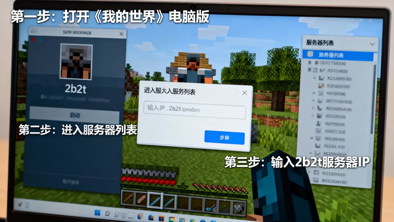 我的世界电脑版如何进入2b2t服务器,有什么攻略? 我的世界电脑版如何进入2b2t服务器,有什么攻略?