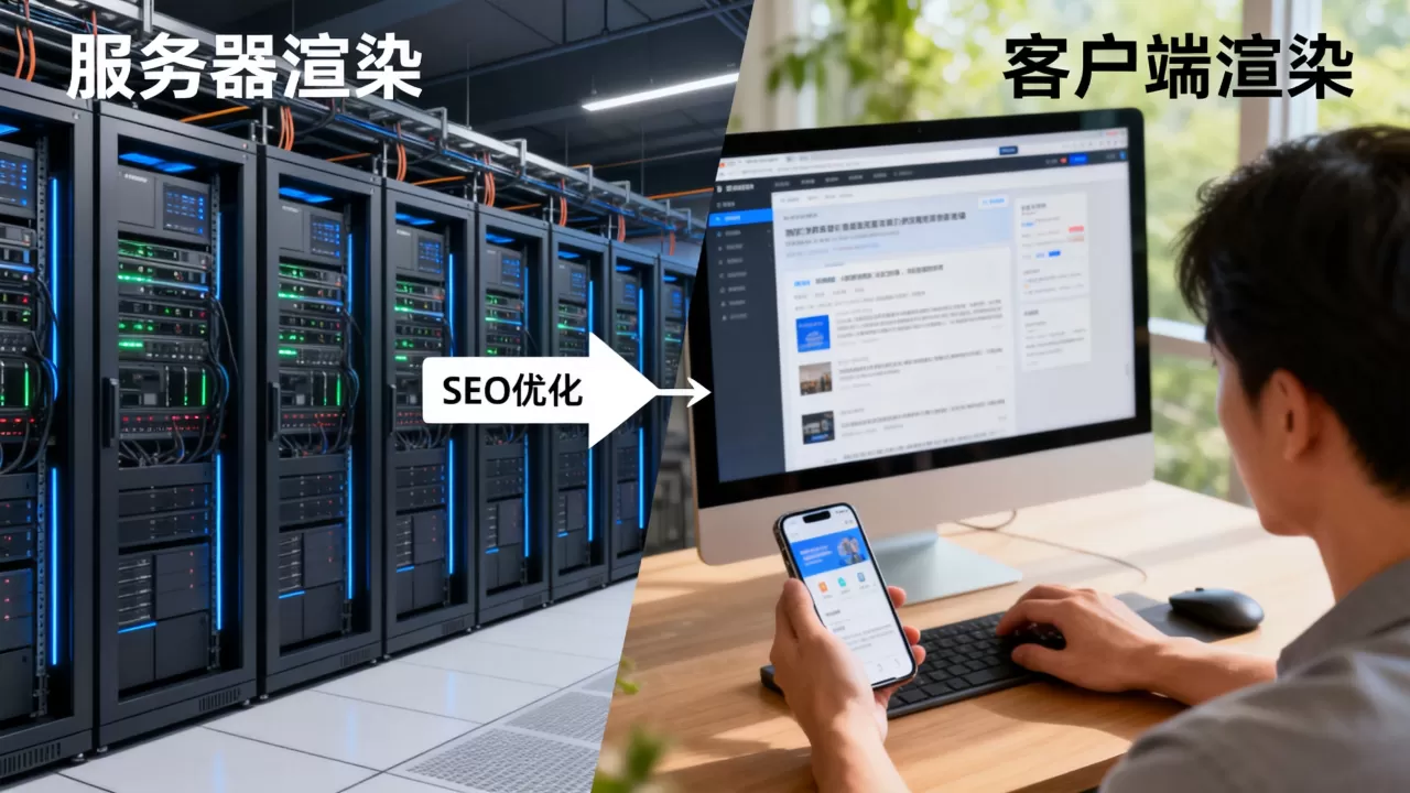 服务器渲染和客户端渲染有什么区别，哪个更适合搜索引擎优化