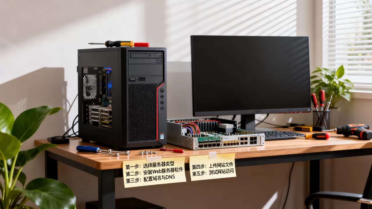 服务器怎么快速搭建一个完整的网站，步骤是什么