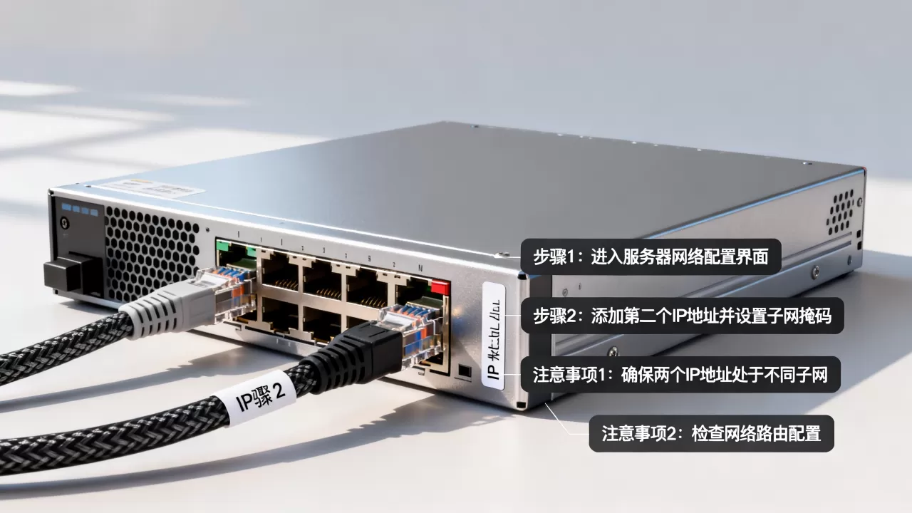 服务器上怎么配置两个IP地址？，注意事项有哪些？