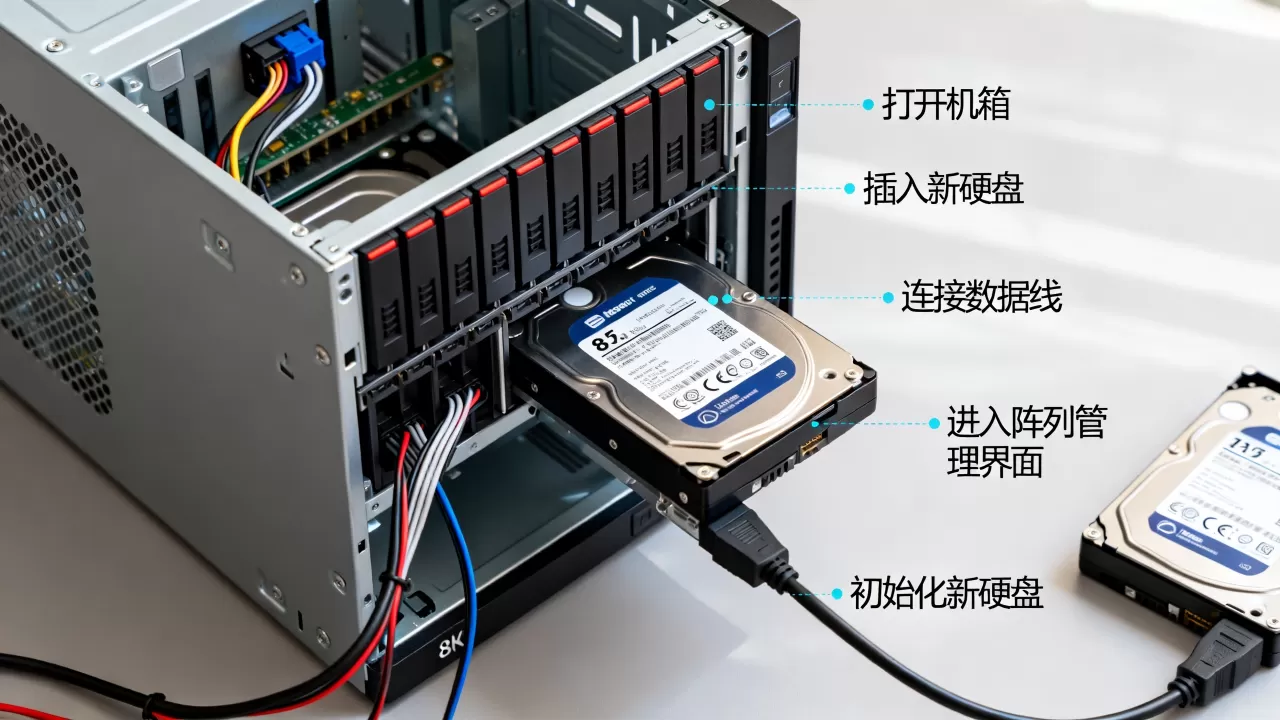服务器阵列增加硬盘的详细步骤是什么,怎么操作 服务器阵列增加硬盘的详细步骤是什么,怎么操作
