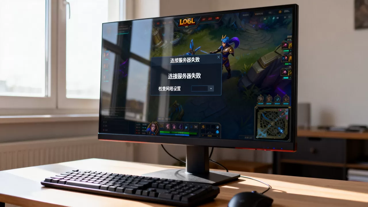 LOL进游戏了不显示连接服务器失败怎么办，怎么回事？