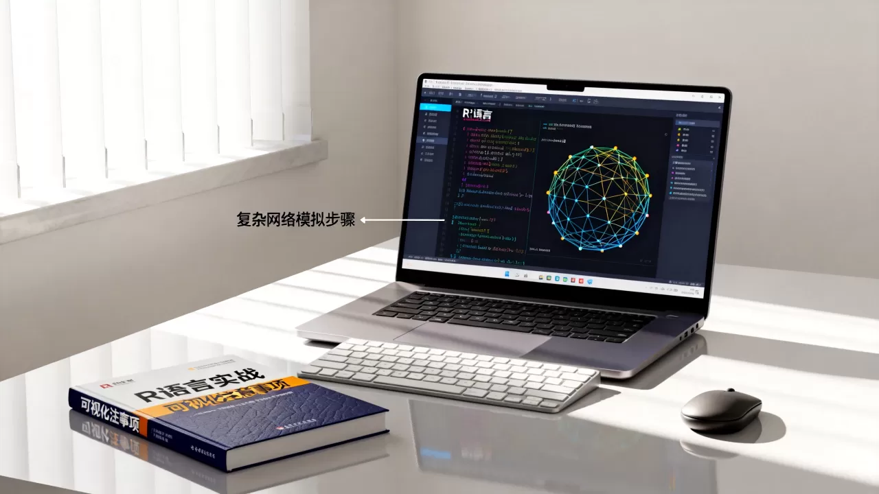如何用R语言进行复杂网络模拟与可视化，有哪些注意事项？